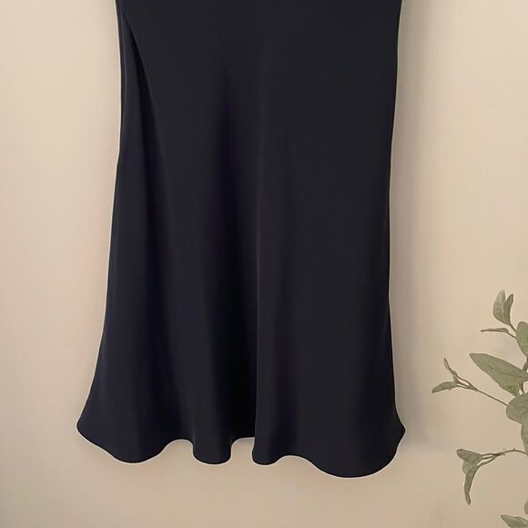 J Crew Navy Silk Dress. Size 2 A-line. - Picture 4 of 9